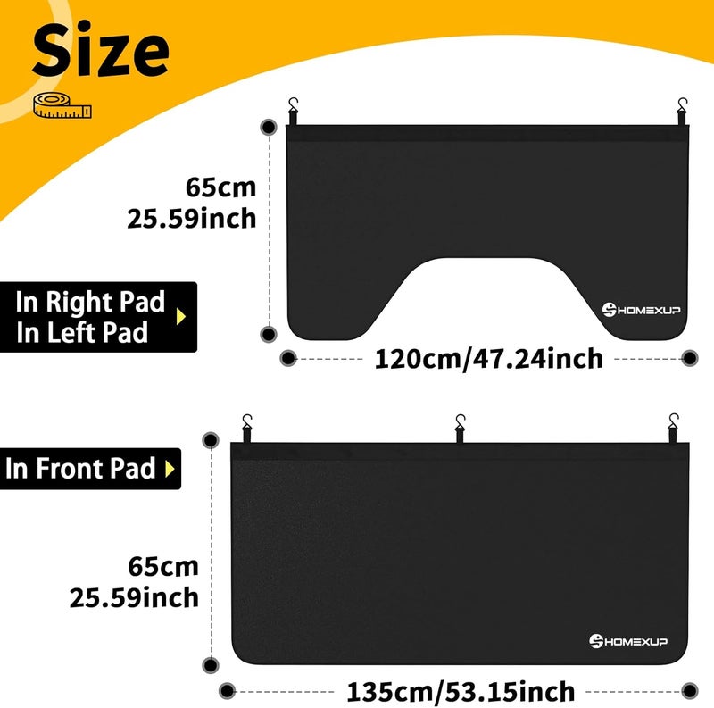 HOMEXUP 3-Piece Magnetic Fender Covers for Mechanics - 25 Strong Magnets & 7 Hooks - Dual-Layer Car Fender Protector Mats, Waterproof, Universal Fit for Sedans, Station Wagons with Storage Bag（Size L） - Image 3
